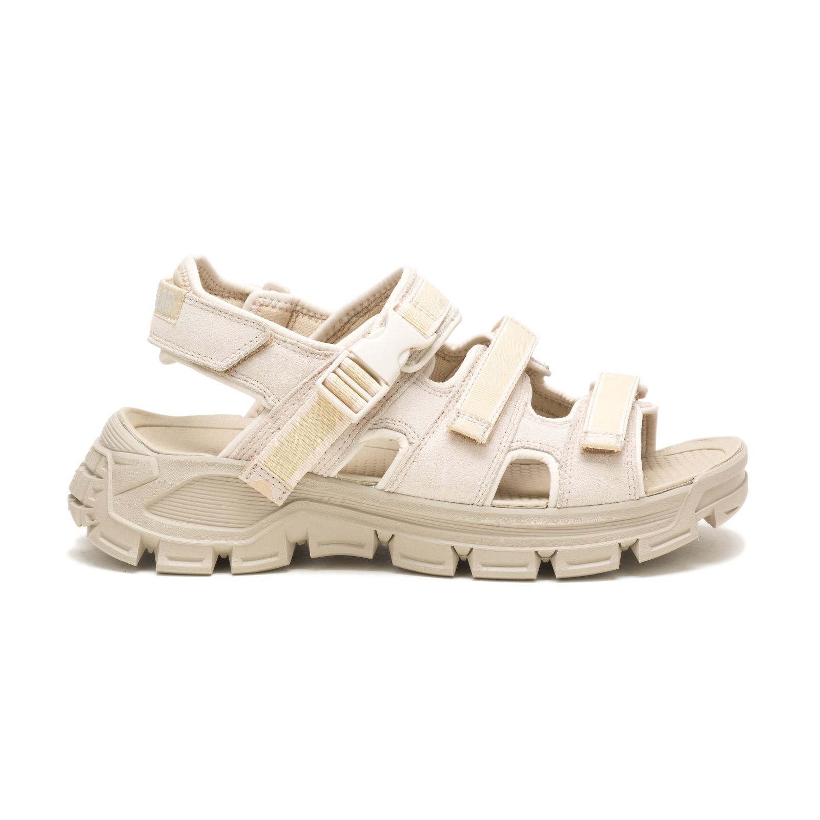 Beige Men's Caterpillar Progressor Buckle Casual Sandals | 738462XIW