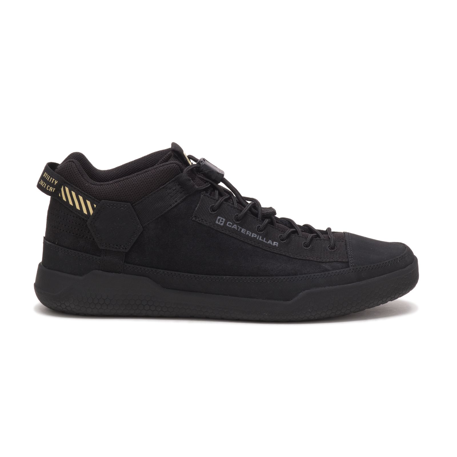 Black Men's Caterpillar Code Hex Utility Sneakers | 093518FDH