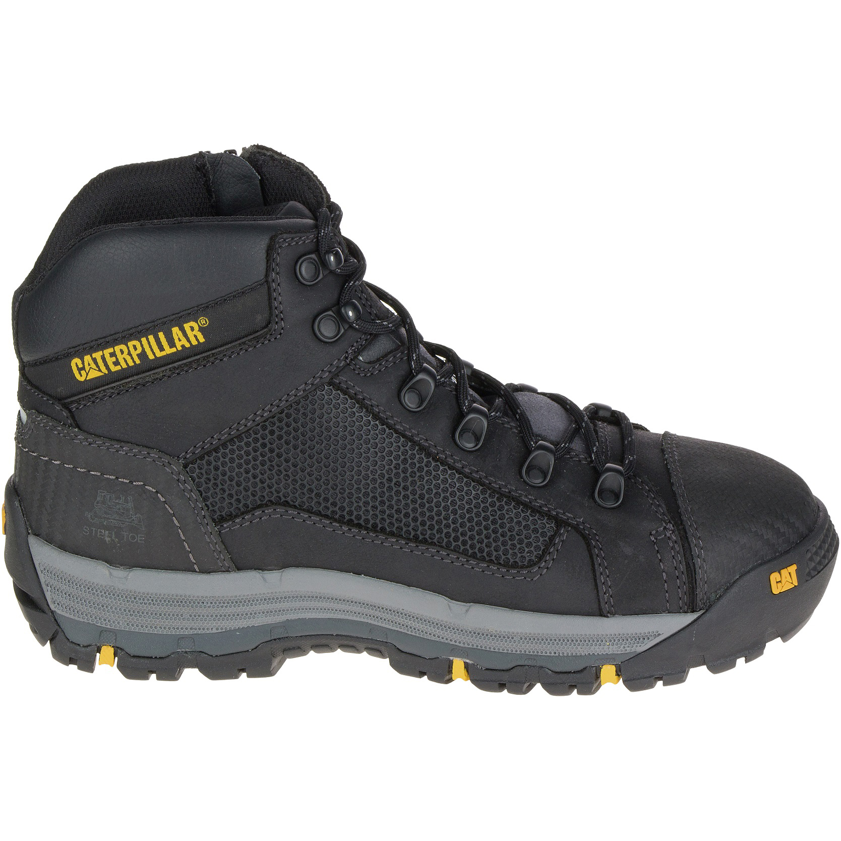 Black Men's Caterpillar Convex St Mid Work Boots | 965082NWM