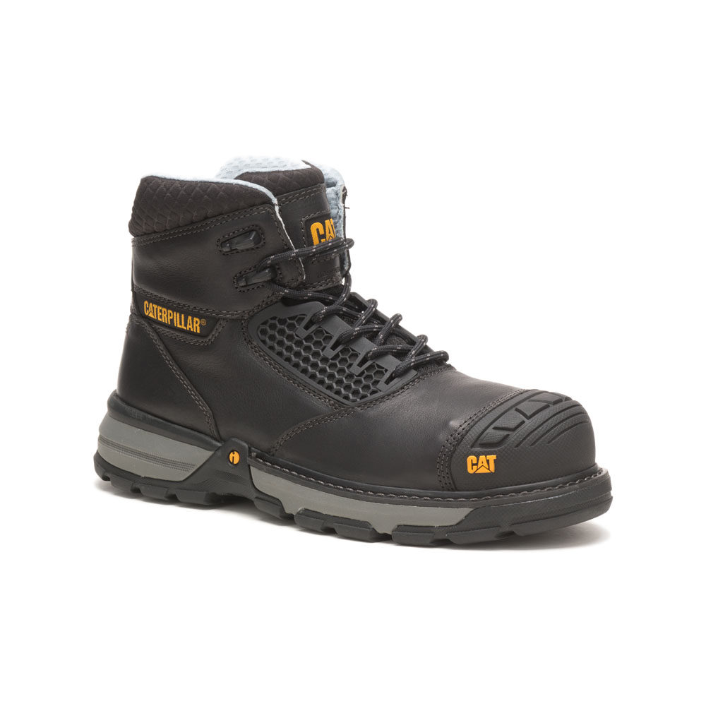 Black Men's Caterpillar Excavator Superlite Cool Cct / Astm/Comp Toe Safety Boots | 635820SPM