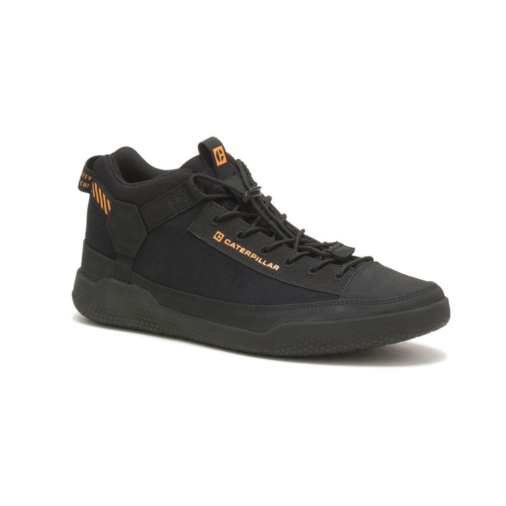 Black Men's Caterpillar Hex Utility Sneakers | 309678LCA