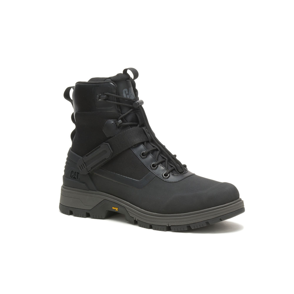 Black Men's Caterpillar Leverage Buckle Hiking Boots | 684021PIS