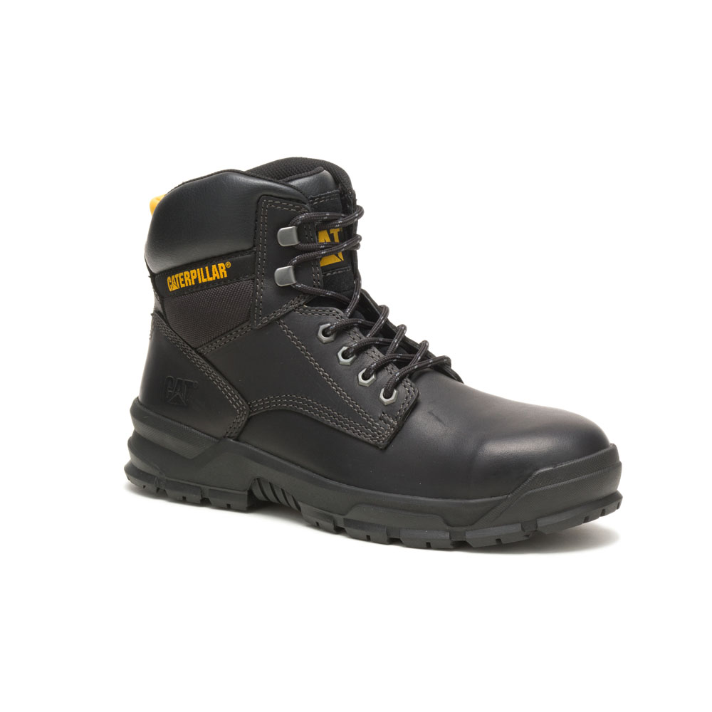 Black Men's Caterpillar Mobilize Alloy Toe Ankle Boots | 410672KFP