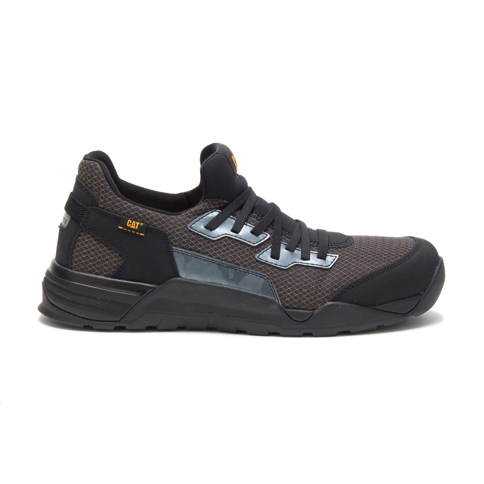 Black Men's Caterpillar Sprint Textile Alloy Toe Sneakers | 168259MCZ