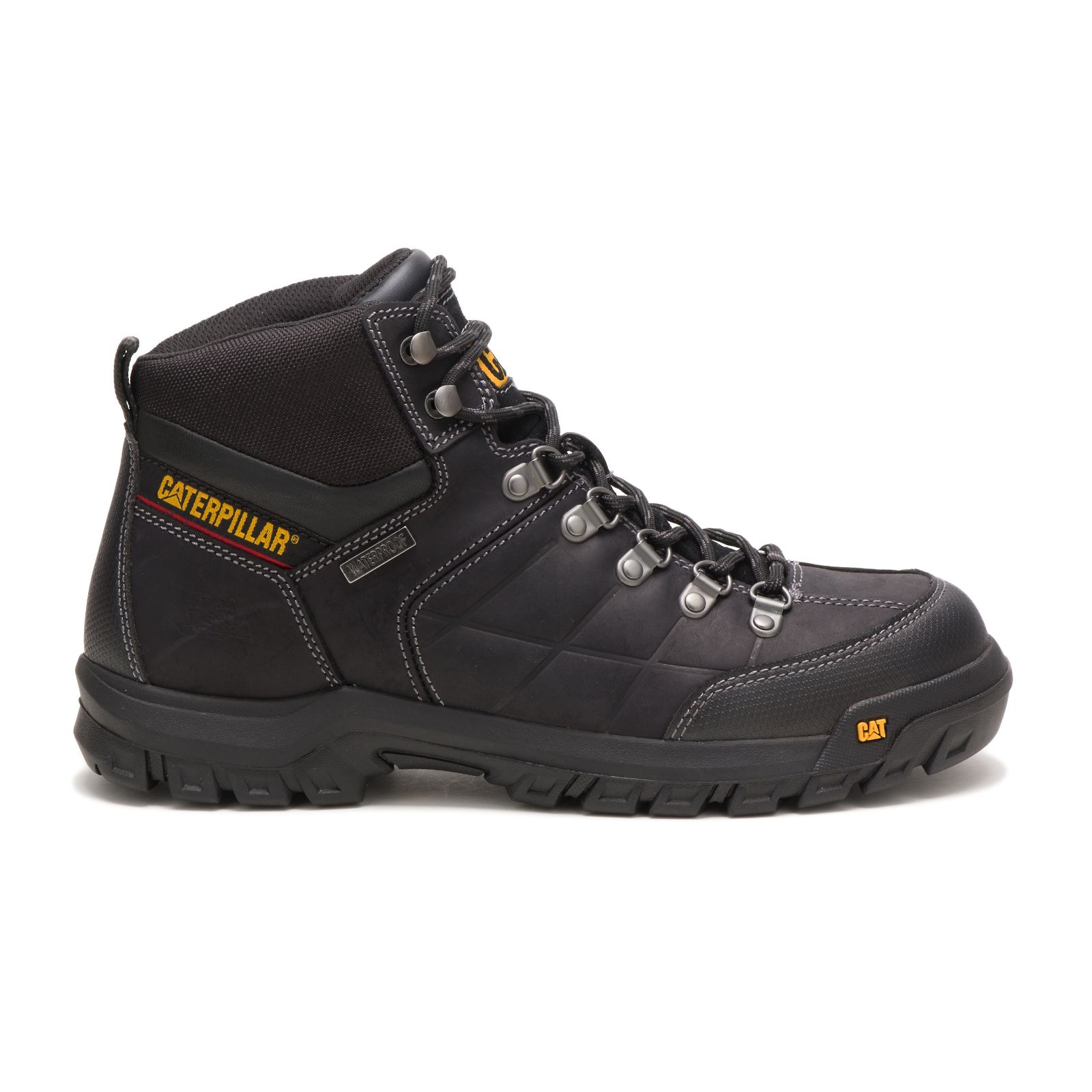 Black Men's Caterpillar Threshold Waterproof Work Boots | 560913TBY