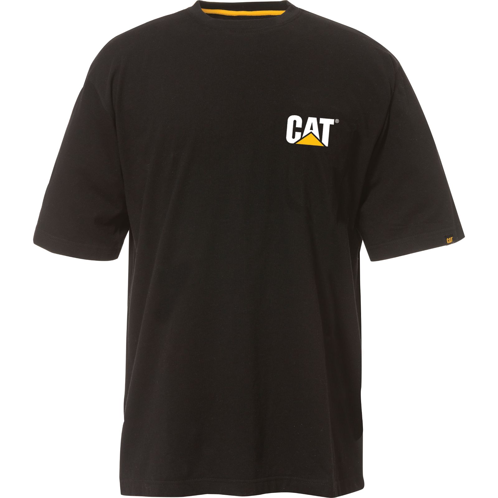 Black Men's Caterpillar Trademark T-Shirts | 135048CHJ