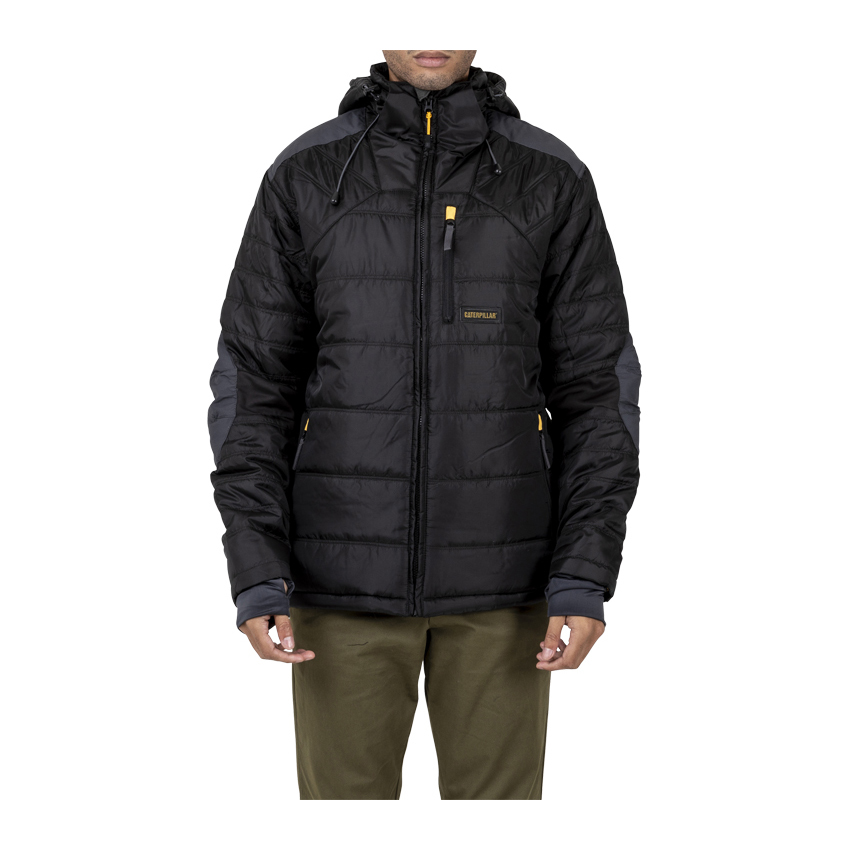 Black Men's Caterpillar Triton Insulated Puffer Jackets | 279814LTZ