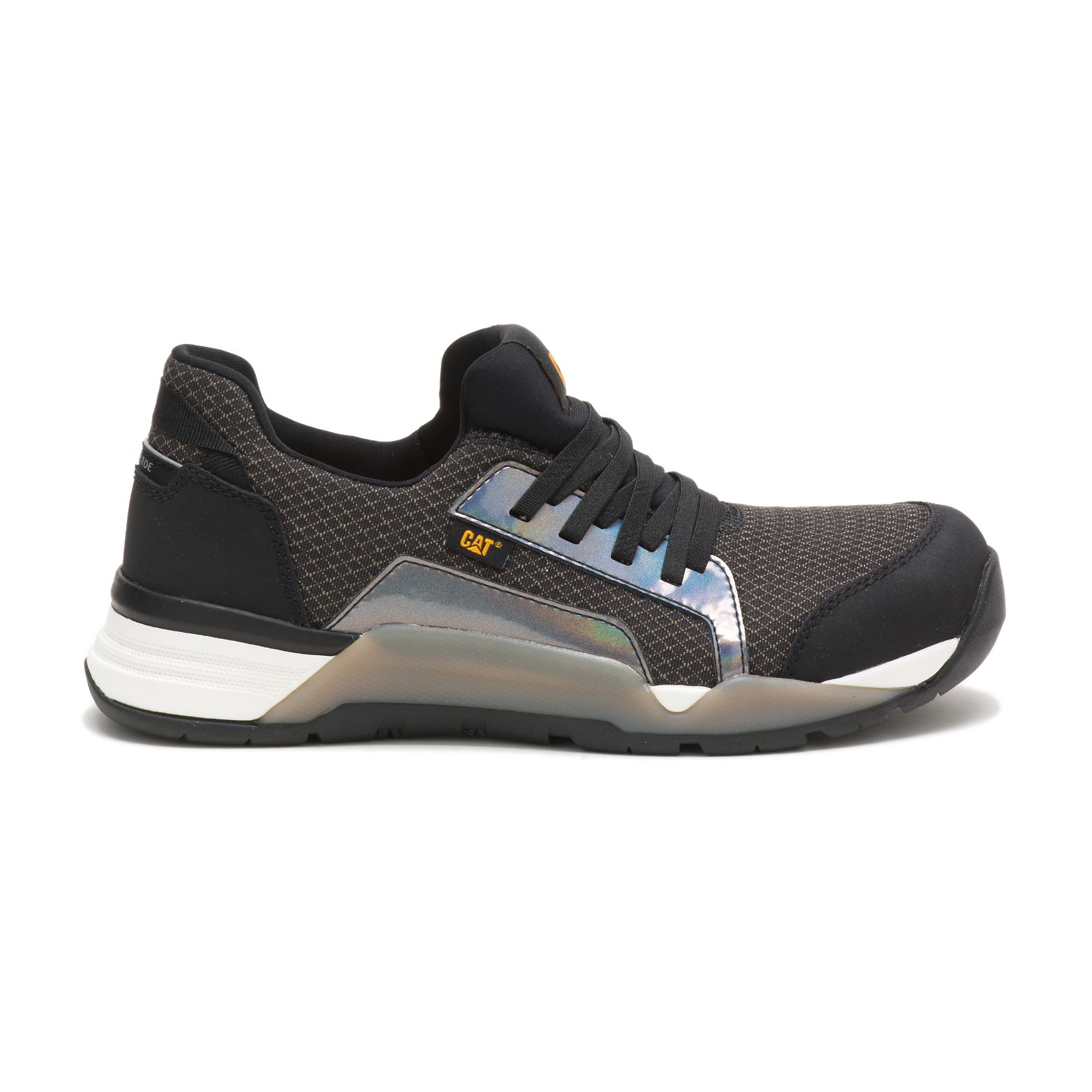 Black Women's Caterpillar Sprint Textile Alloy Toe Sneakers | 528641UHJ