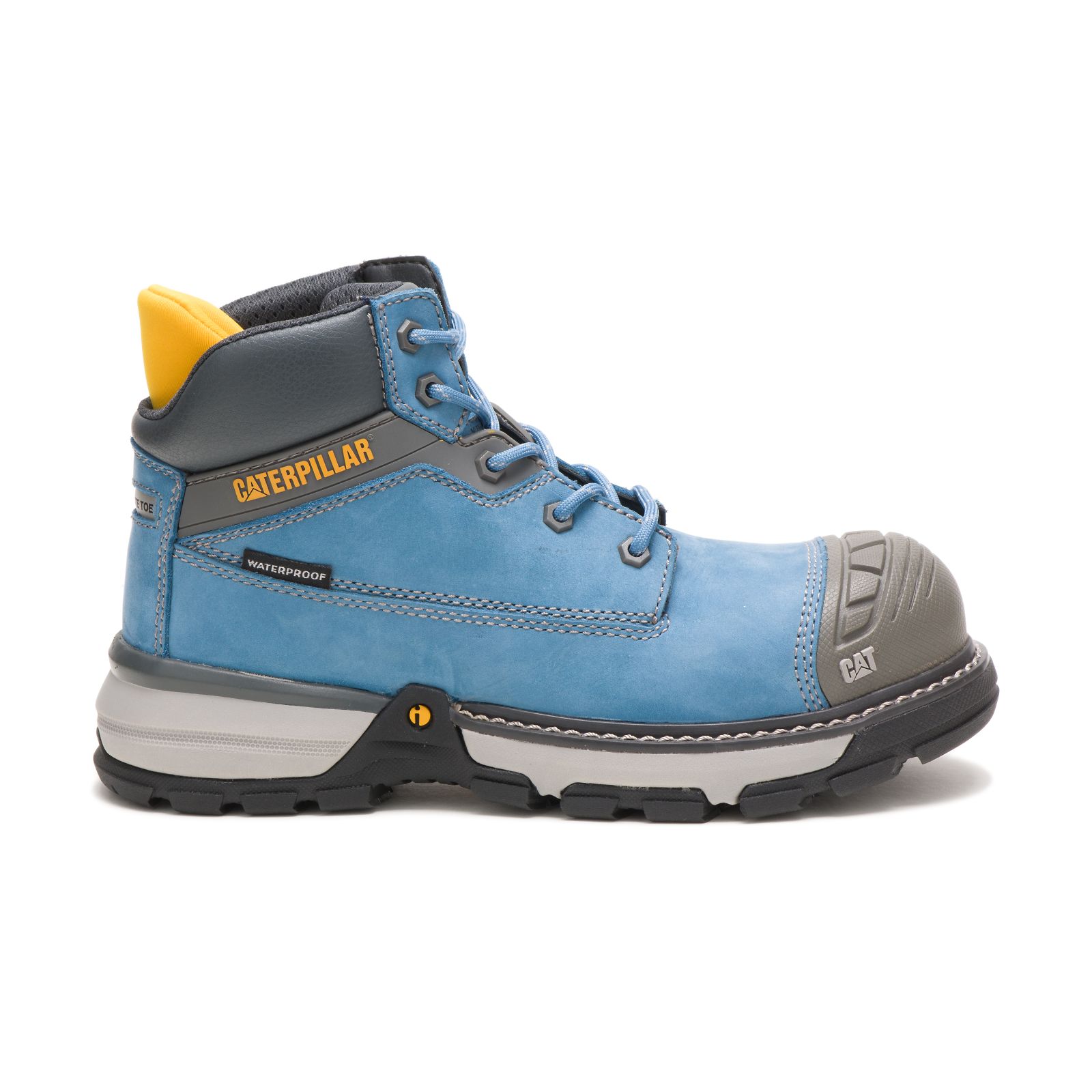 Blue Women's Caterpillar Excavator Superlite Waterproof Nano Toe Work Boots | 386045XPN