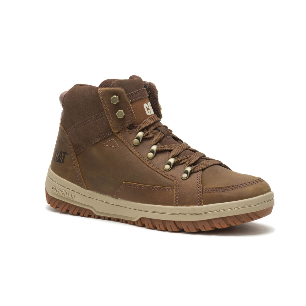 Brown Men's Caterpillar Crate Work Boots | 732569AFV