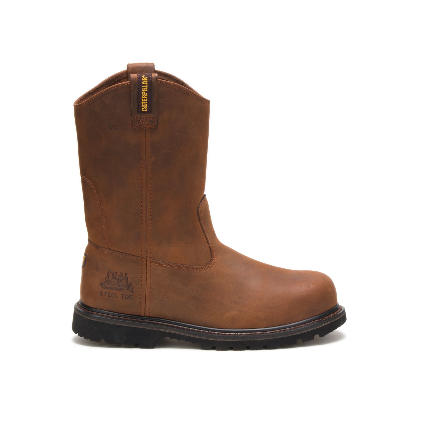 Brown Men's Caterpillar Edgework Steel Toe Steel Toe Boots | 853174WQN