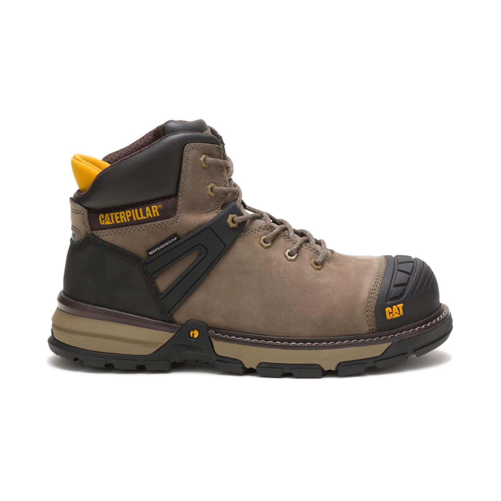 Brown Men's Caterpillar Excavator Superlite Waterproof Nano Toe Csa Work Boots | 169340IES