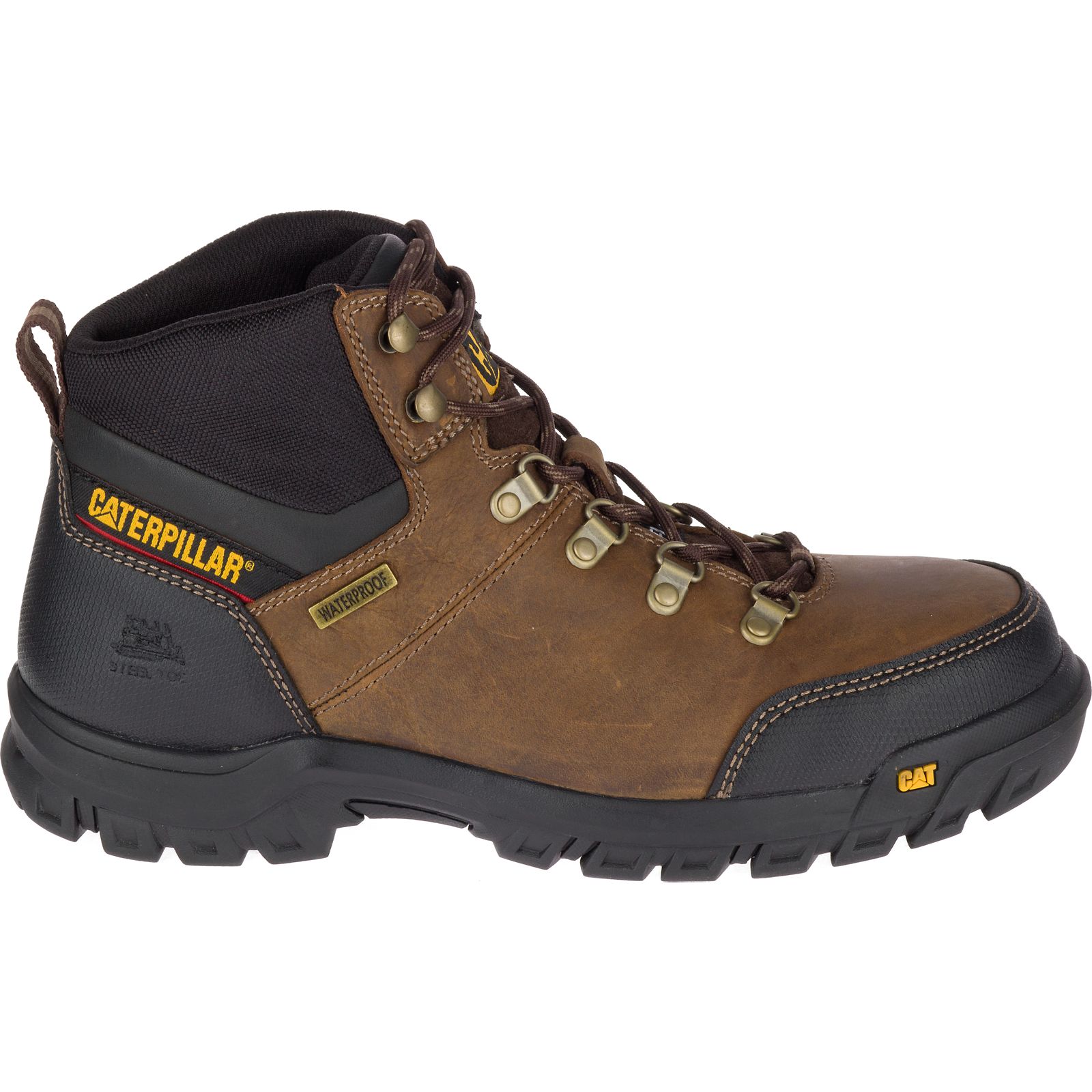 Brown Men's Caterpillar Framework S3 Wr Hro Sra Steel Toe Work Boots | 890172QZL