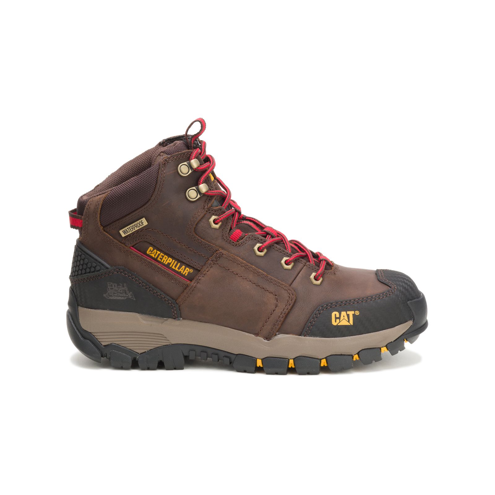 Brown Men's Caterpillar Navigator Waterproof Work Boots | 937862ZVH