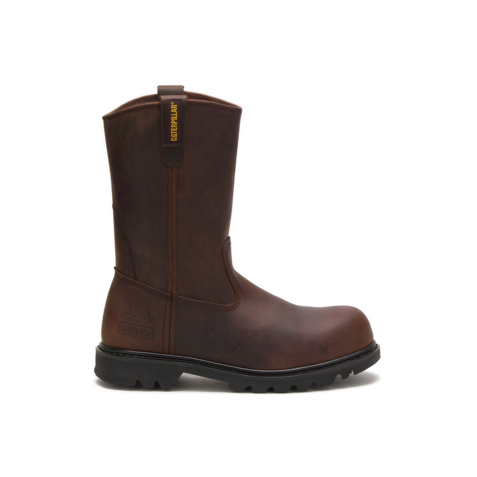 Brown Men's Caterpillar Revolver Steel Toe Work Boots | 345186MOF