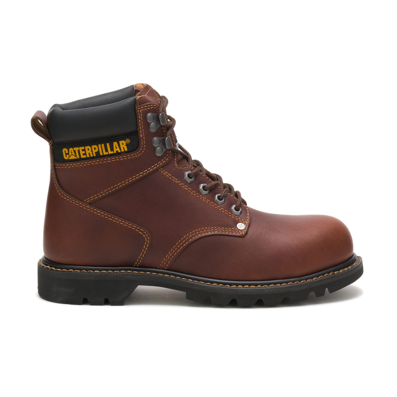 Brown Men's Caterpillar Second Shift Steel Toe Steel Toe Boots | 981076YXR