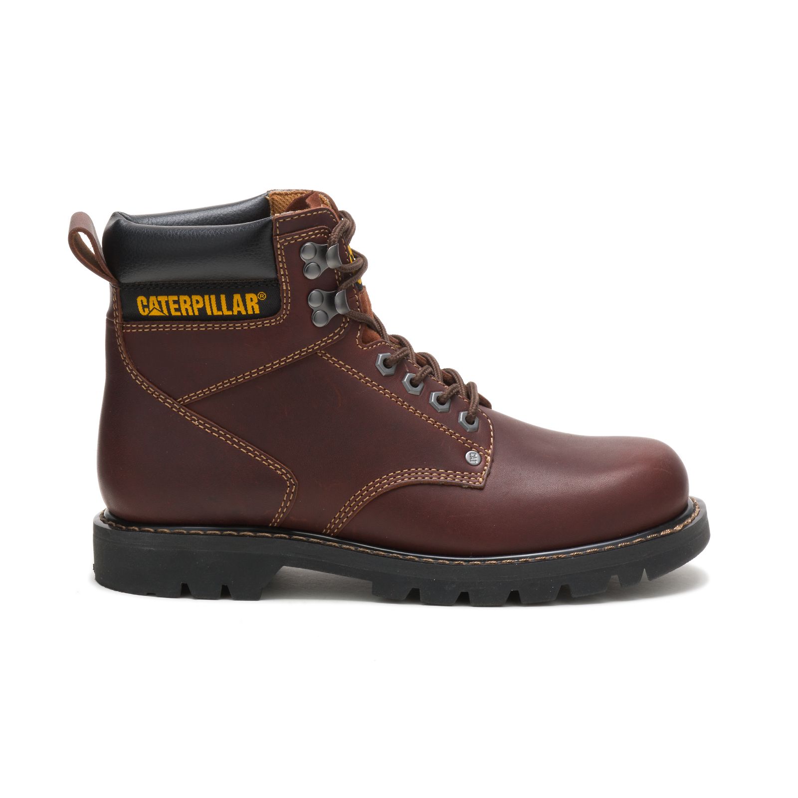 Brown Men's Caterpillar Second Shift Work Boots | 538690WCL