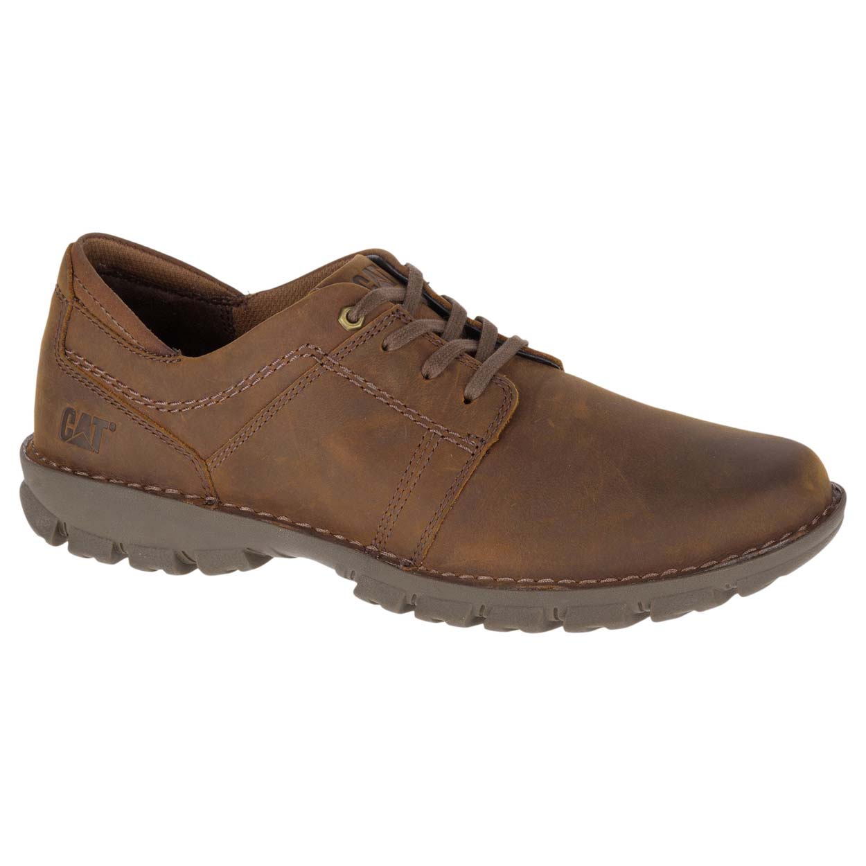 Chocolate Brown Men's Caterpillar Caden Lace Up Shoes | 167385NLH