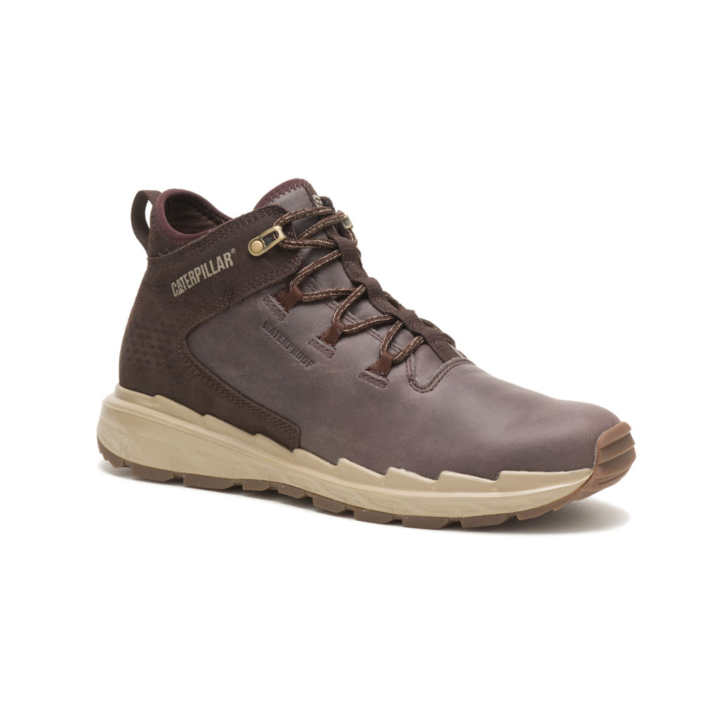 Coffee Men's Caterpillar Stratify Wp Sneakers | 652039LNQ