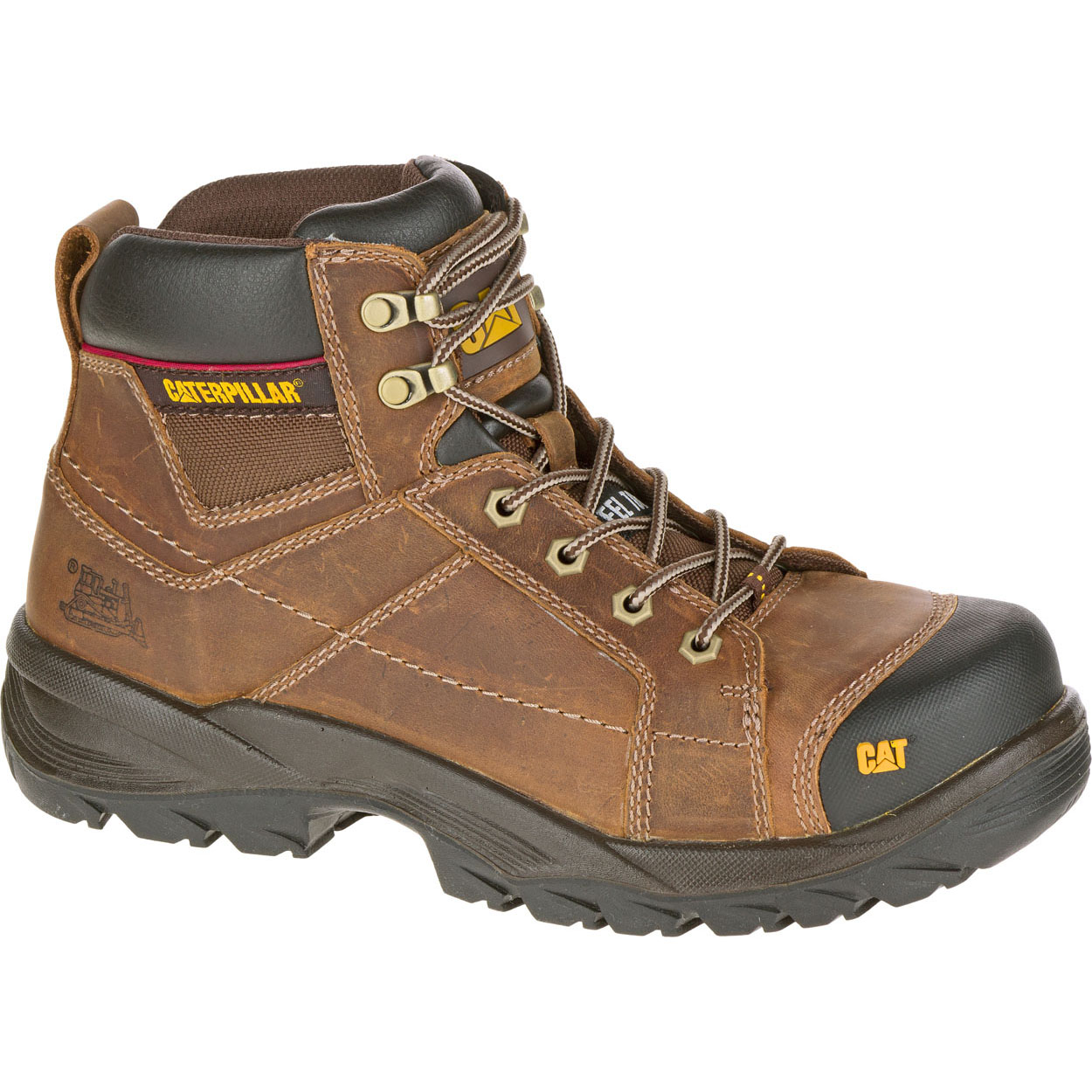 Dark Beige Men's Caterpillar Crossrail St Safety Boots | 349815TEG
