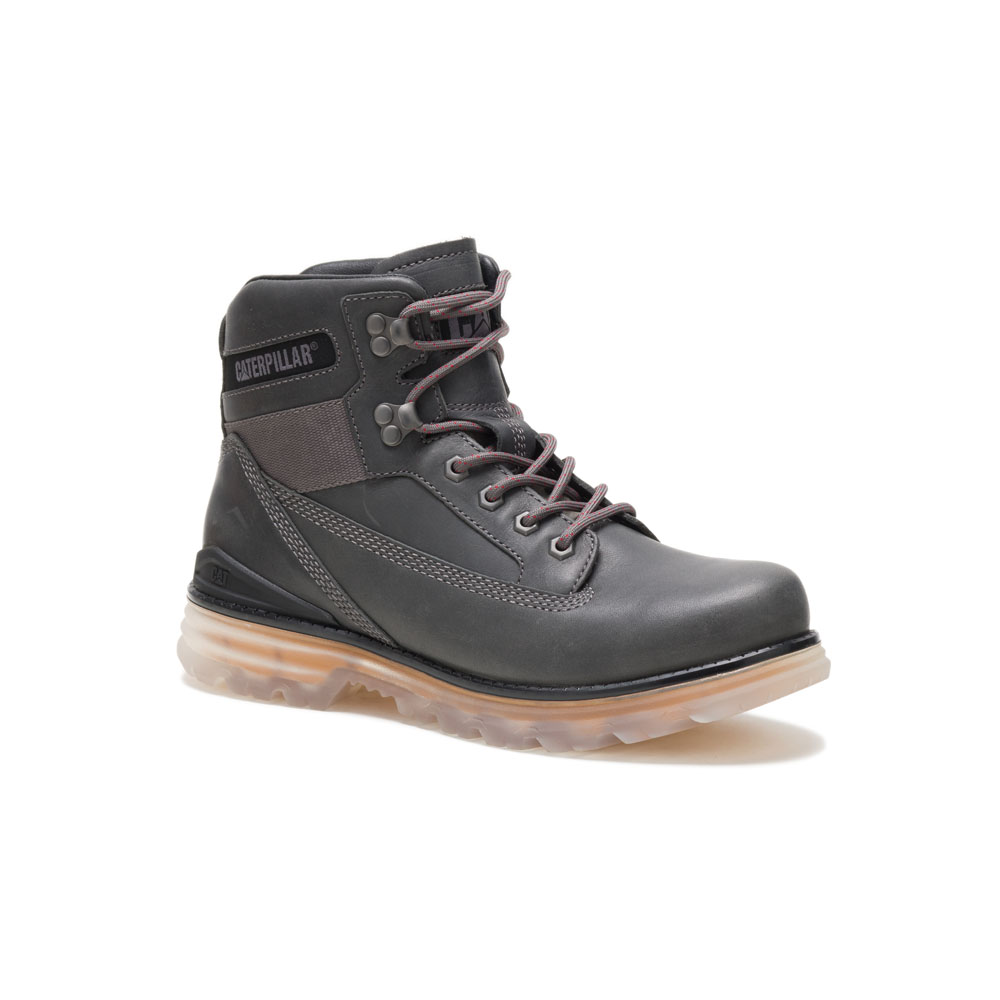 Dark Grey Men's Caterpillar Baseplate Ankle Boots | 210435TPL