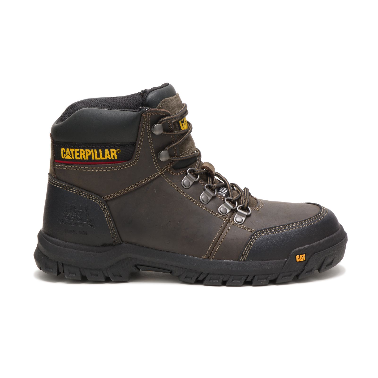 Dark Grey Men's Caterpillar Outline Steel Toe Steel Toe Boots | 283961WSE