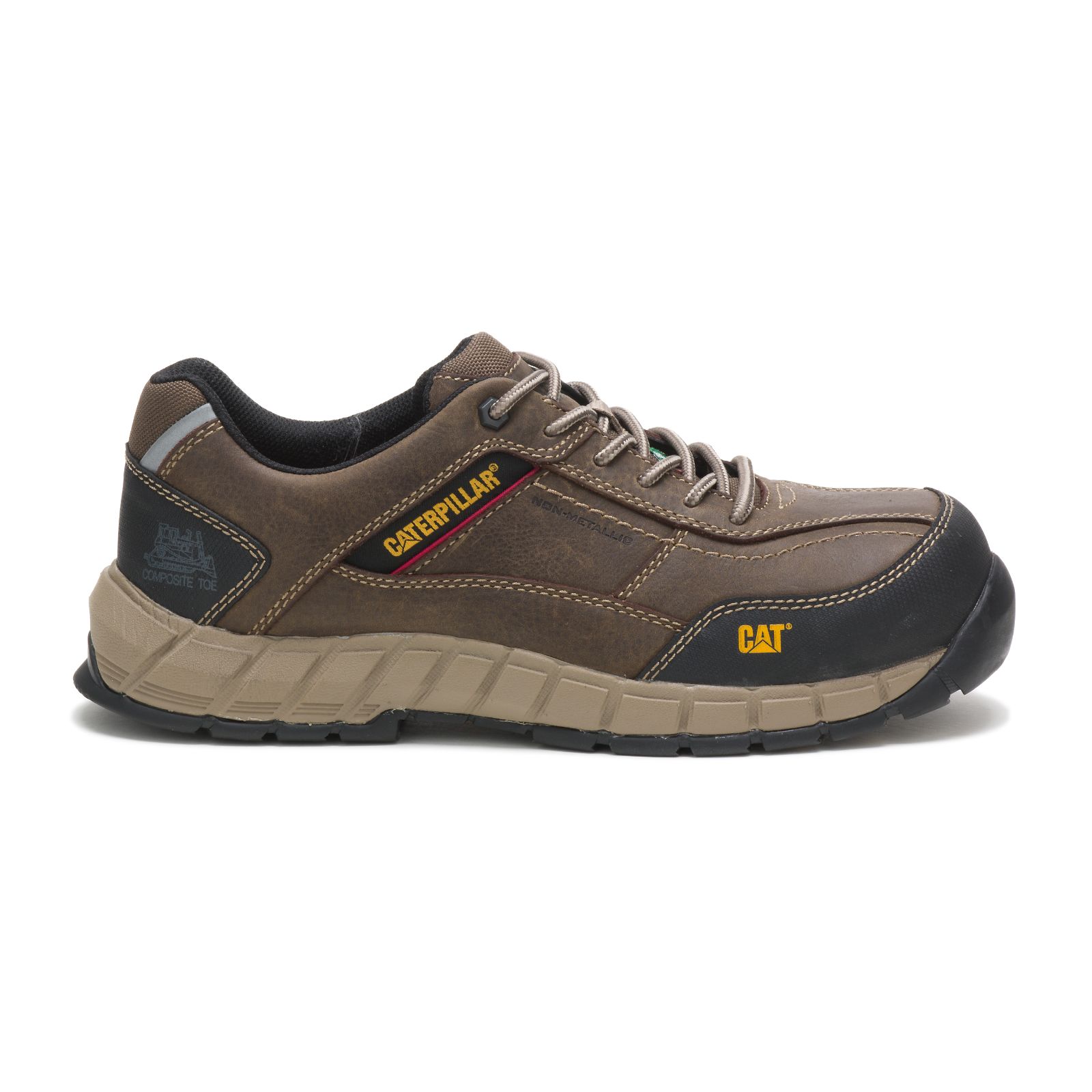Dark Grey Men's Caterpillar Streamline Leather Csa Composite Toe Work Shoes | 142308XEW