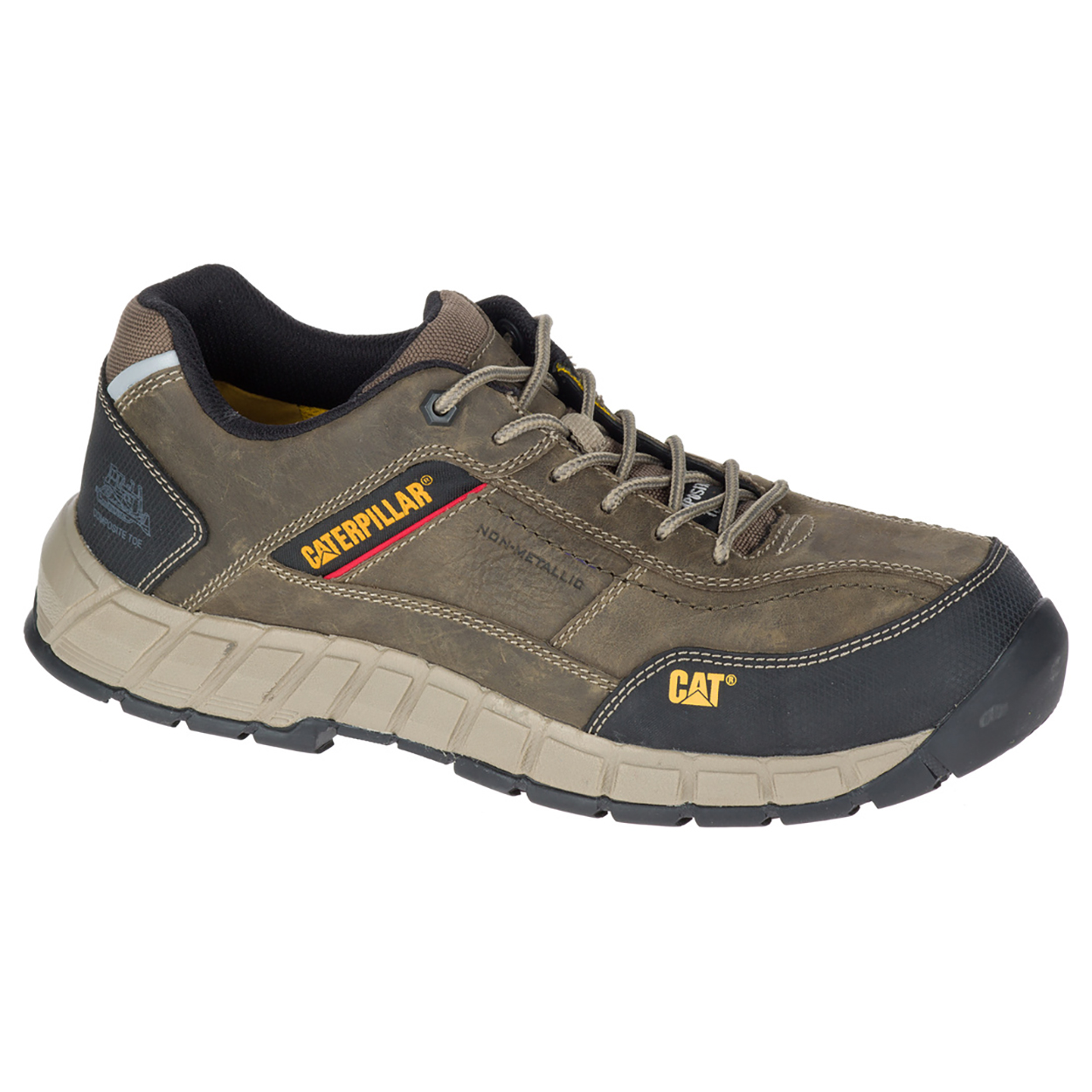 Dark Grey Men's Caterpillar Streamline Leather Ct S1 P Hro Sra Sa Safety Shoes | 547683VUC
