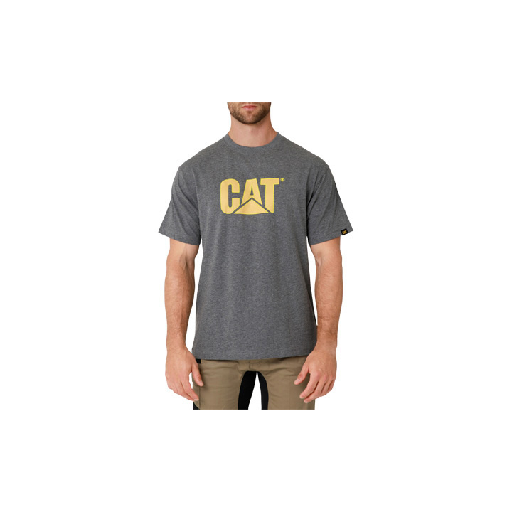 Dark Grey Men's Caterpillar Tm Logo T-Shirts | 295807FCB