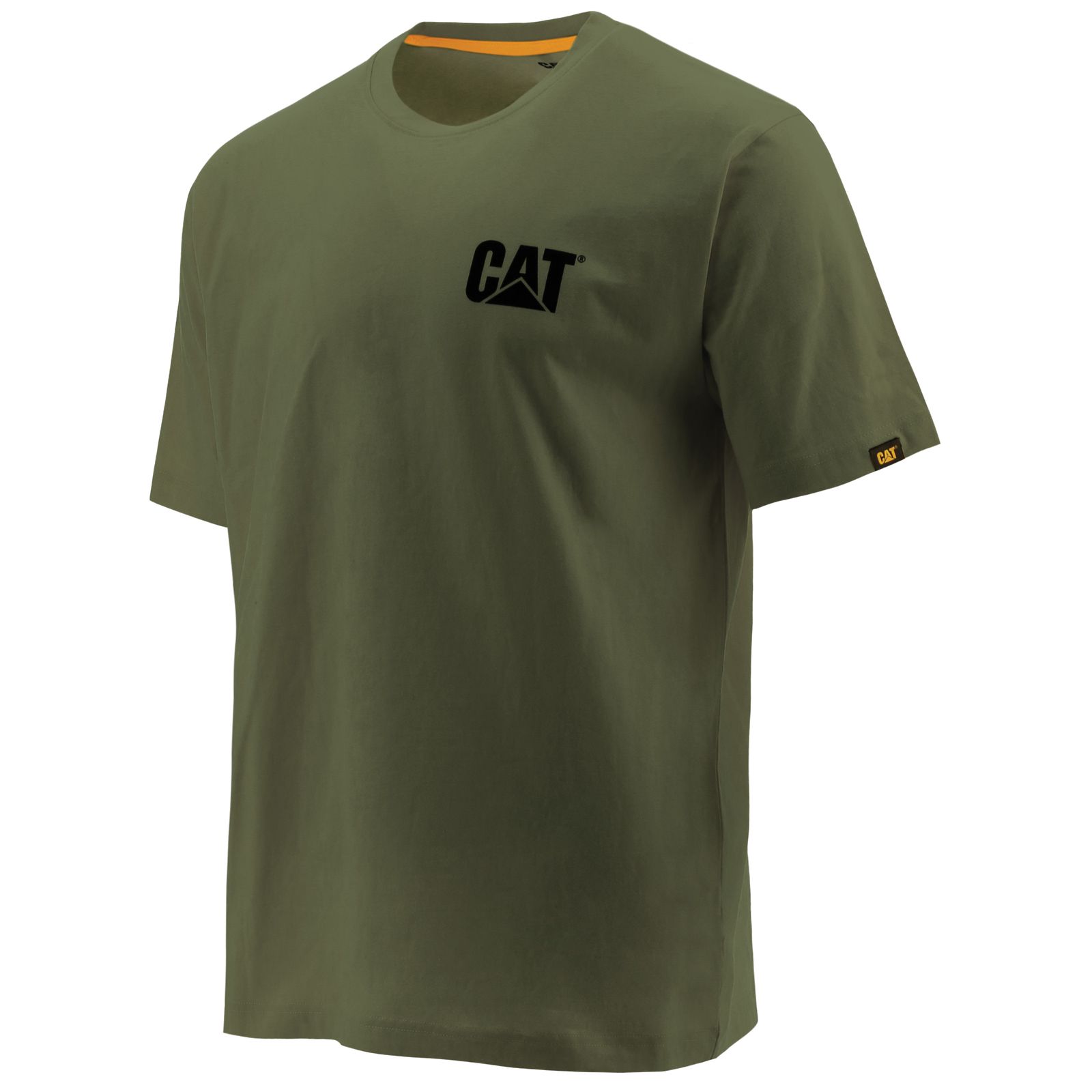 Green Men's Caterpillar Trademark T-Shirts | 054231GBX
