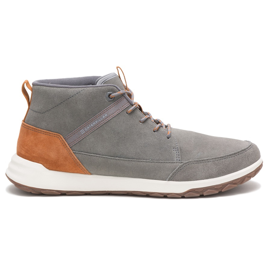 Grey Men's Caterpillar Code Quest Mid Sneakers | 928417VHX