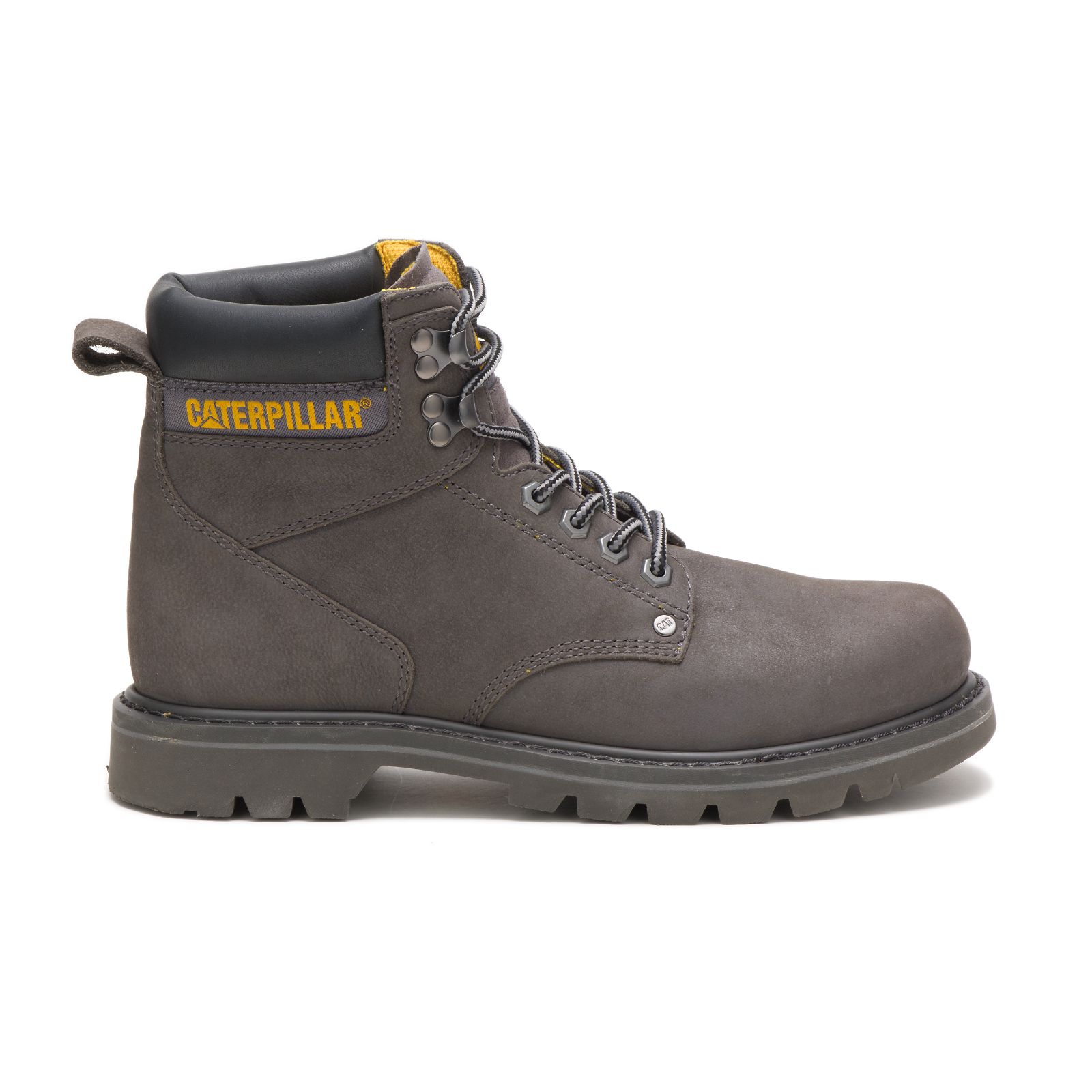 Grey Men's Caterpillar Second Shift Work Boots | 456087MXF