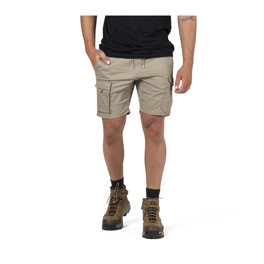 Khaki Men's Caterpillar Diesel Work Shorts | 902317XCF