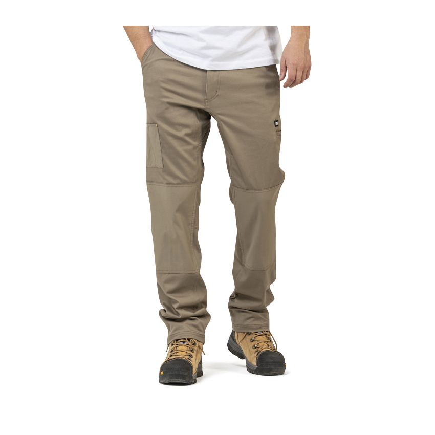 Khaki Men's Caterpillar Machine Pants | 402879KMO