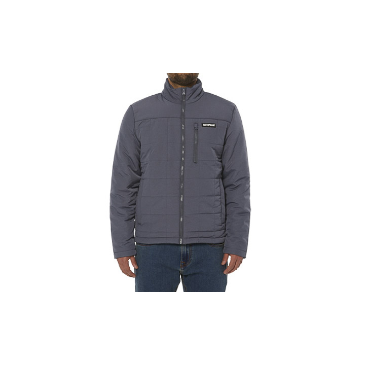 Navy Men's Caterpillar Foundation Synthetic Insulated Jackets | 956048LSK
