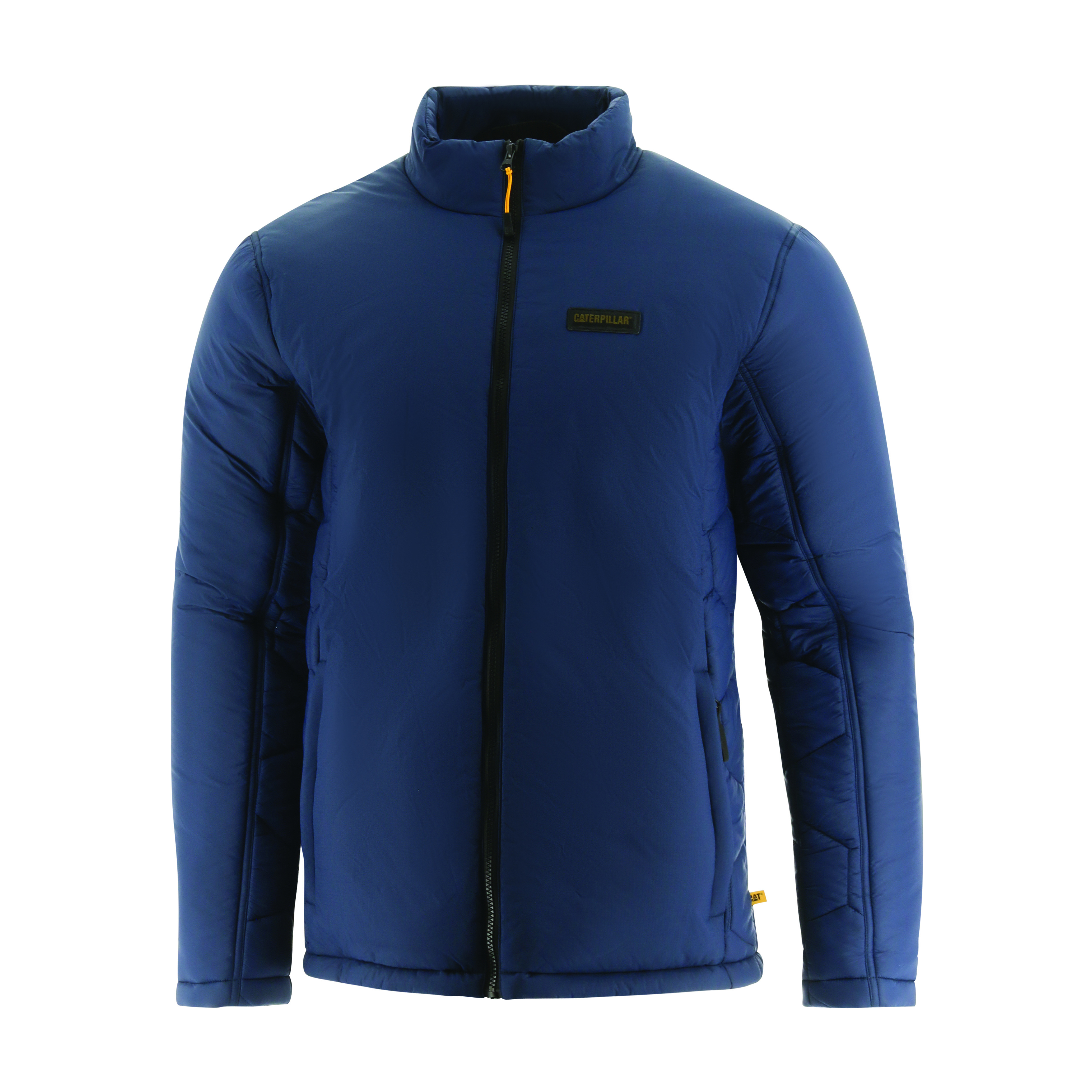 Navy Men's Caterpillar Heat Mx Puffer Jackets | 836291CNZ