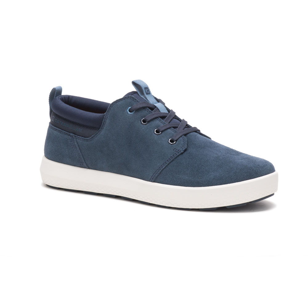Navy Men's Caterpillar Proxy Lace Sneakers | 702914MCI