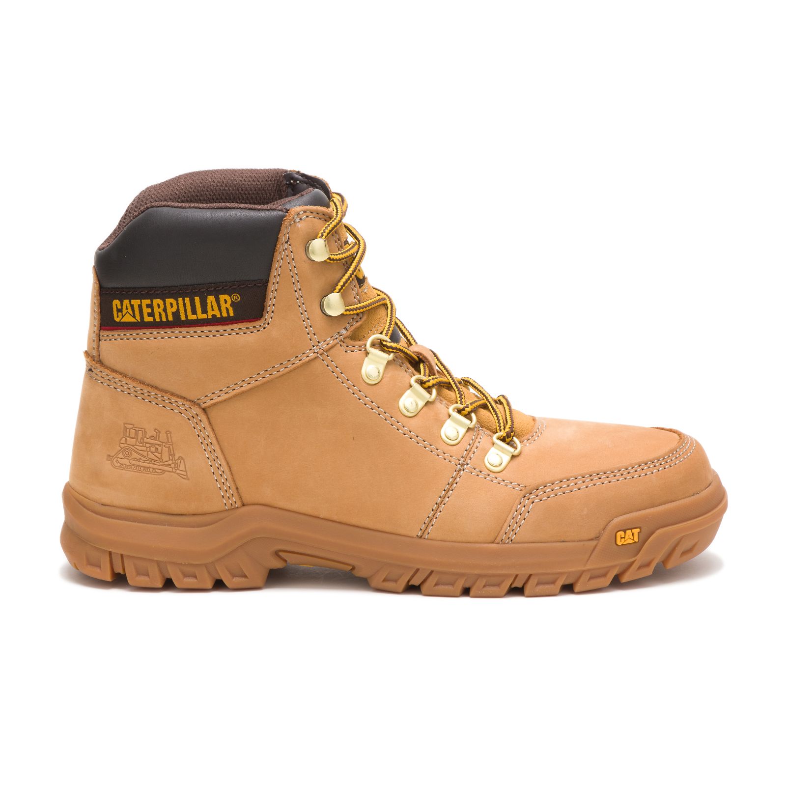 Orange Men's Caterpillar Outline Work Boots | 807952YOL