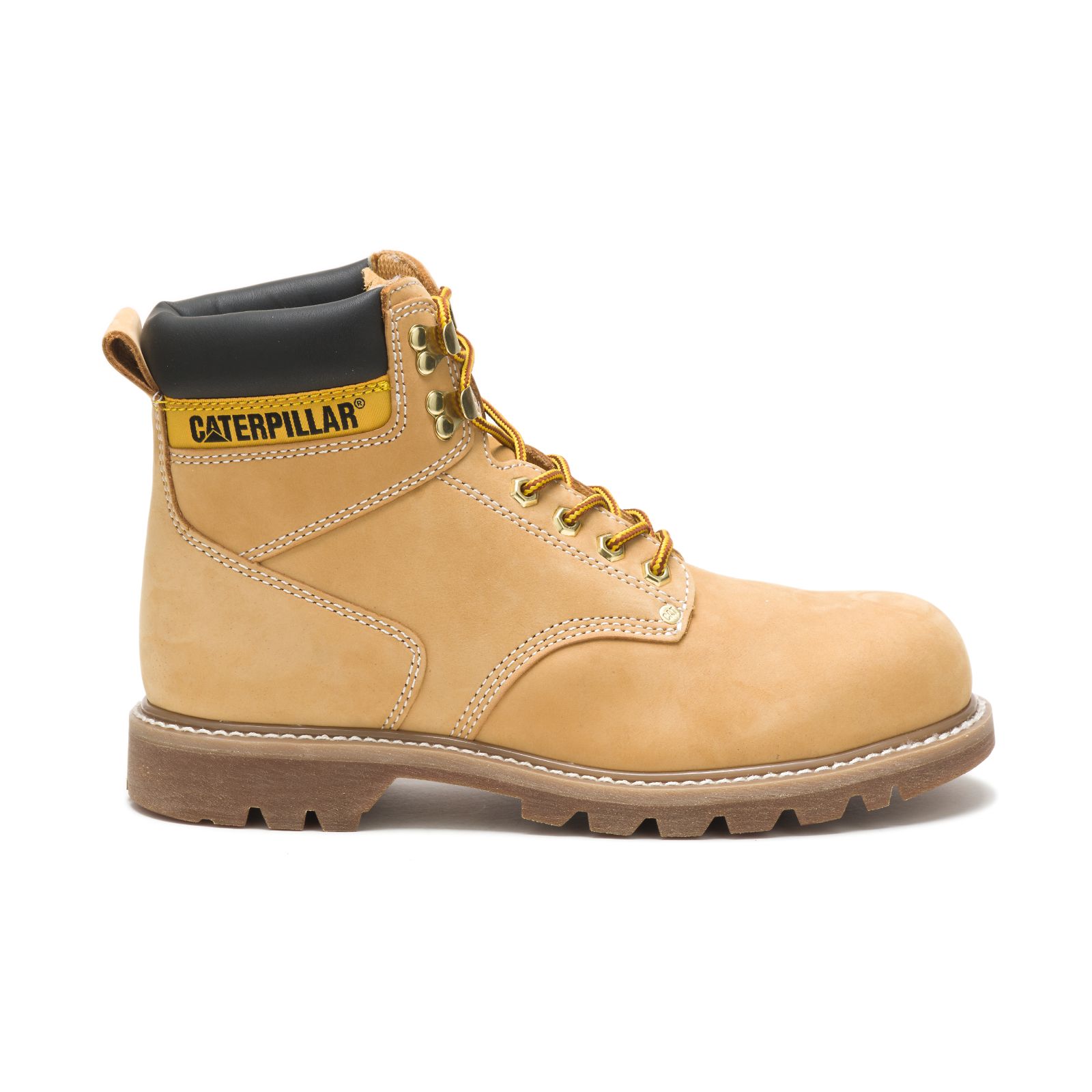 Orange Men's Caterpillar Second Shift Steel Toe Work Boots | 307284VZQ