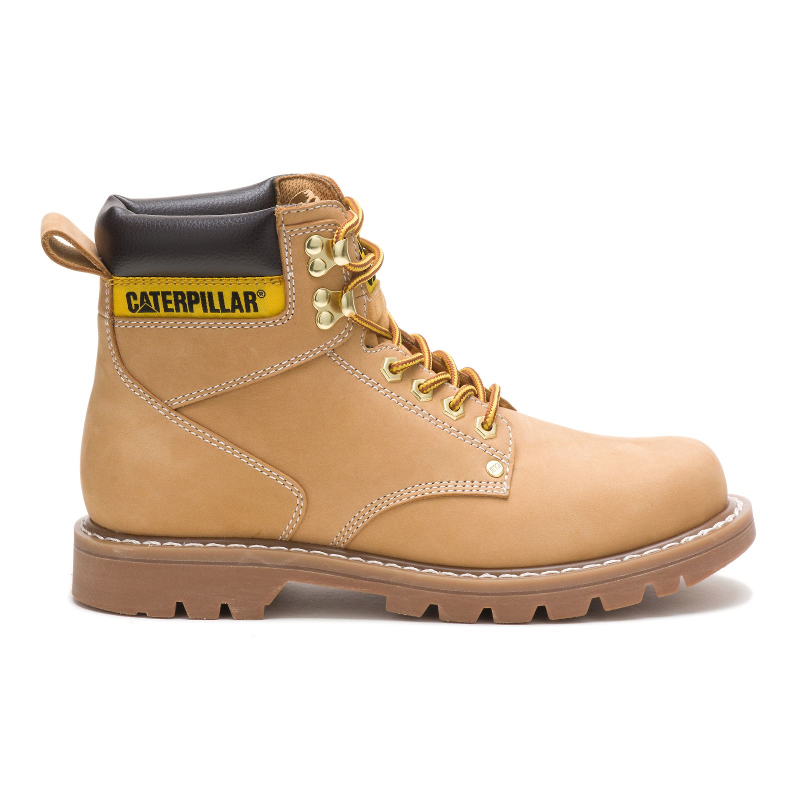Orange Men's Caterpillar Second Shift Work Boots | 278015TRC