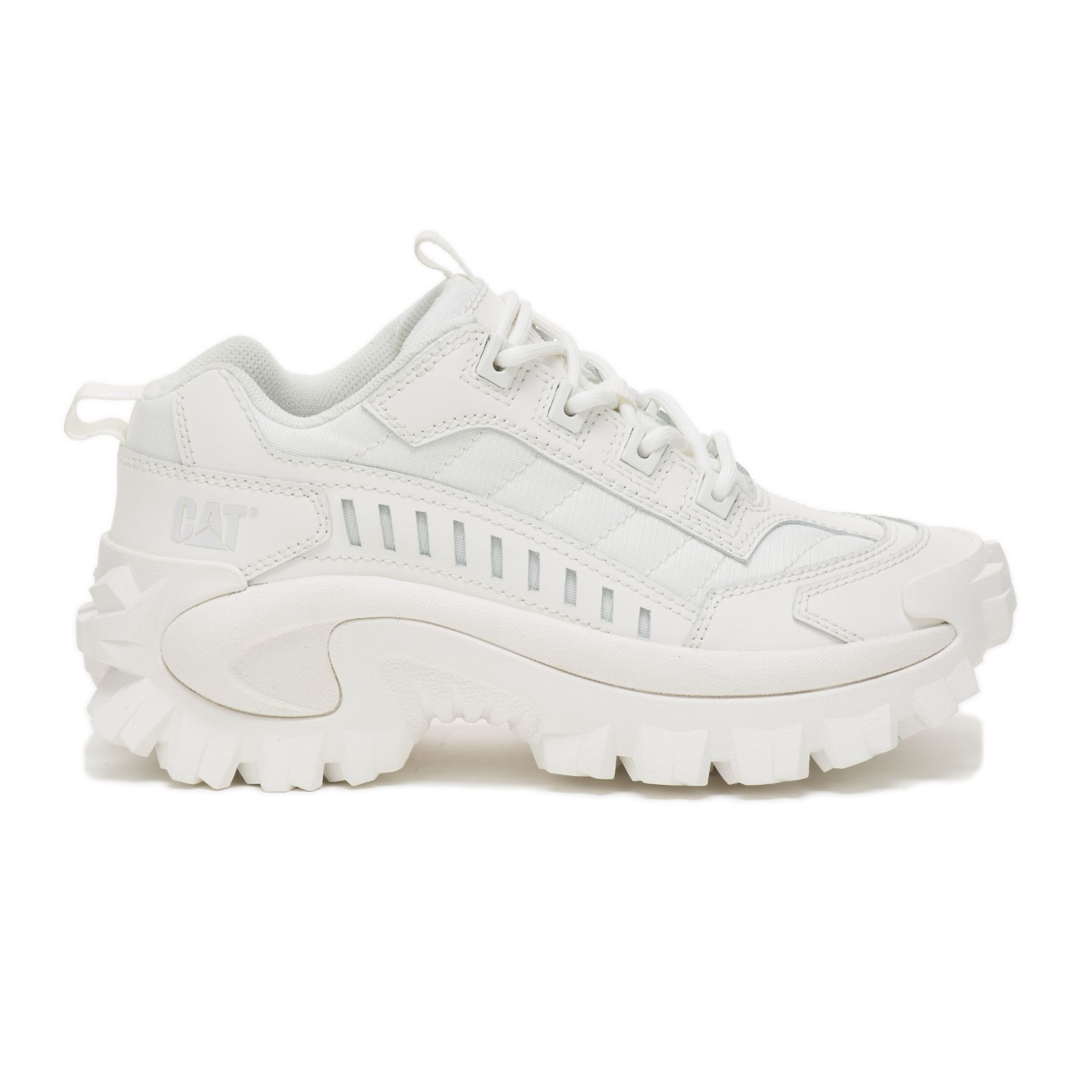 White Men's Caterpillar Intruder Sneakers | 190384RVA