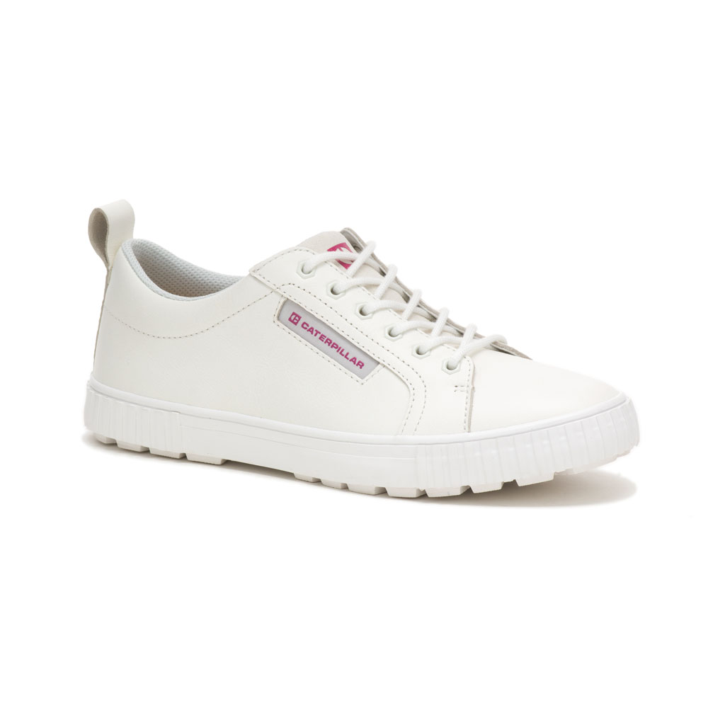 White Women's Caterpillar Steam Clouds Sneakers | 273068FSQ