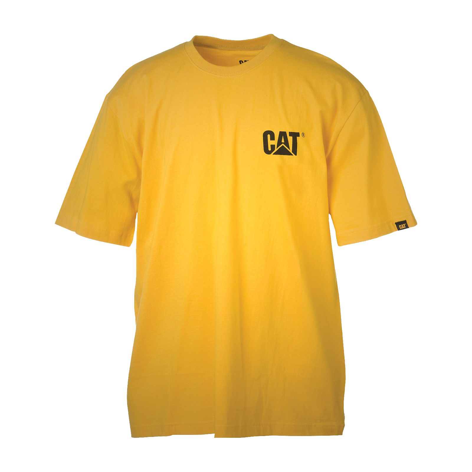 Yellow Men's Caterpillar Trademark T-Shirts | 659314IGR