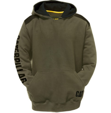 deep Men's Caterpillar Logo Panel Hooded Sweat Hoodies | 420378TZQ