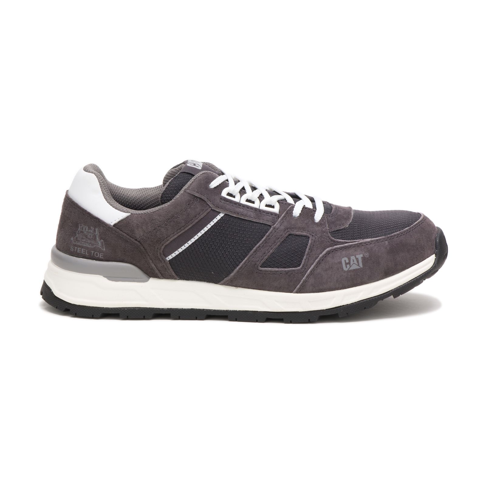 deep grey Men's Caterpillar Woodward Steel Toe Sneakers | 463975QCE